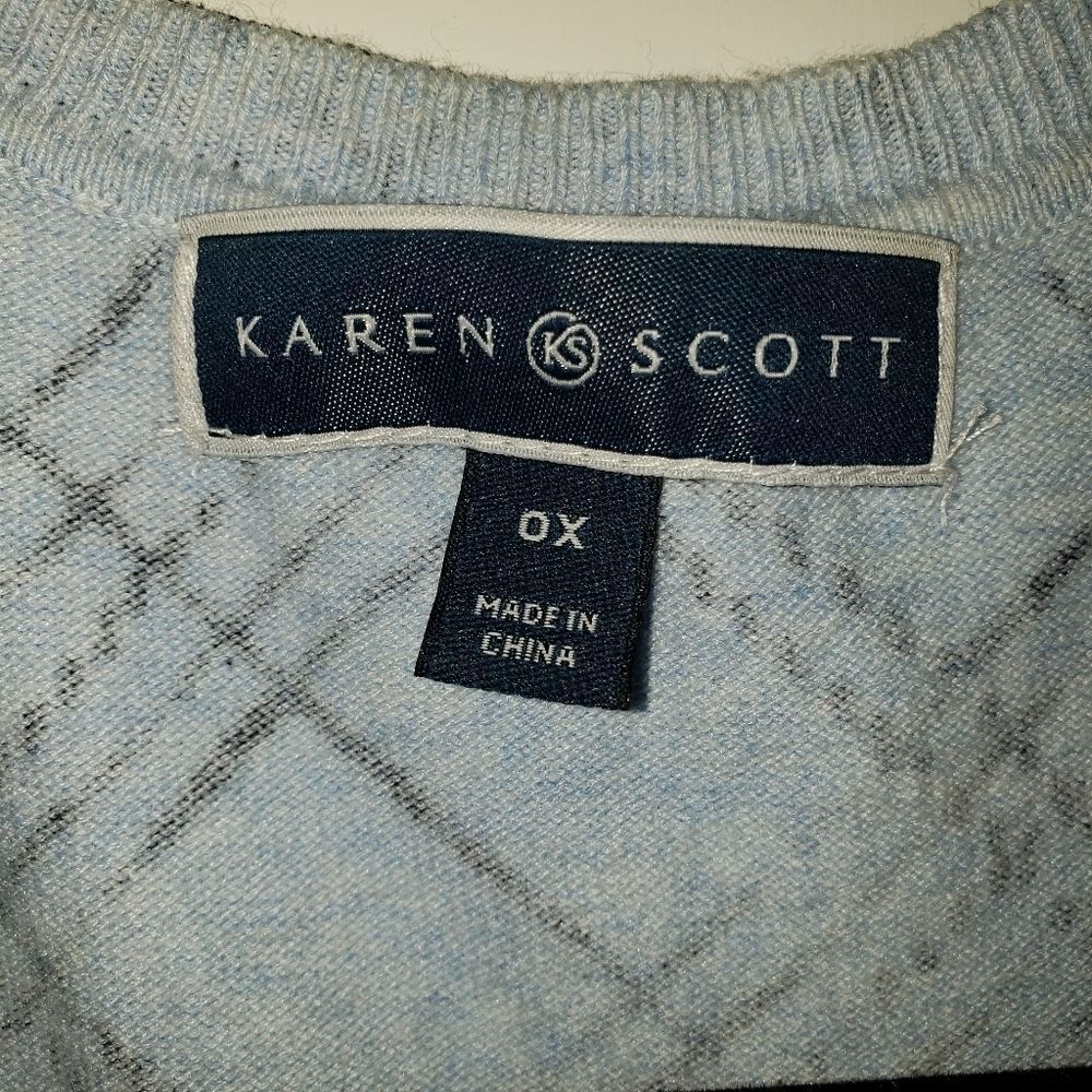 Karen Scott Button Front Long Sleeve Cardigan - Picture 3 of 5
